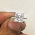 thumbnail image 1 of Princess Cut Moissanite Engagement Ring Solitaire Solid Silver Anniversary Gift Rings Moissanite Promise Ring For Women, 1 of 5