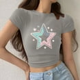 thumbnail image 5 of Rezuofi 2 Pcs Cowgirl Shirt Women Embroidery Western Outfits PU Leather Star Graphic Tees Short Sleeve Tops, 5 of 5