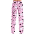 thumbnail image 6 of Womens Halloween Pajamas Funny Pumpkin Print Wide Leg Pjs Halloween Loose Fit Lightweight Sleepwear Pj Pants, 6 of 9
