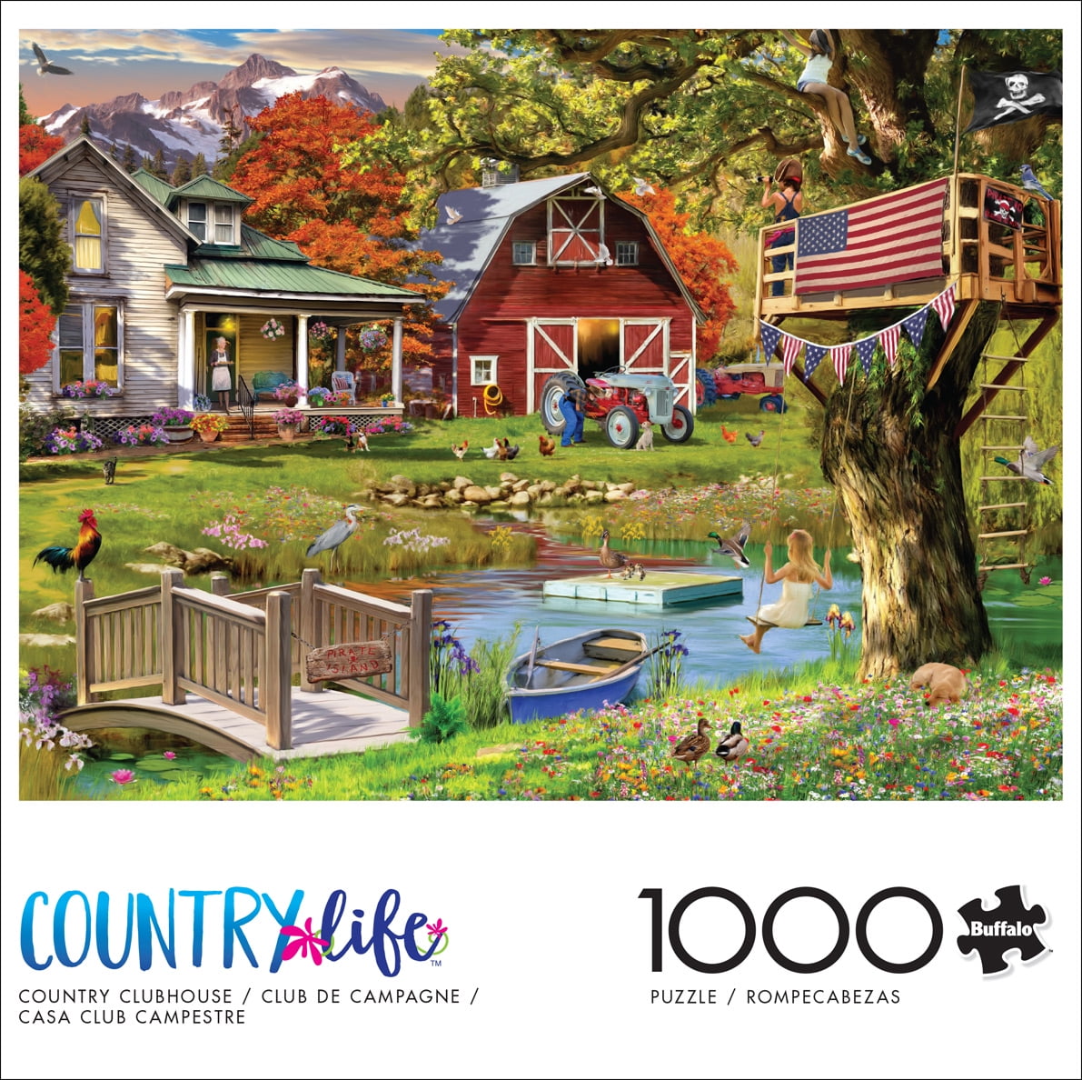 Buffalo Games 1000-Piece Country Clubhouse Interlocking Jigsaw Puzzle for Adults Ages 14+