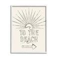thumbnail image 4 of Stupell Industries To The Beach Weathered Vintage Sun Horizon Typography Graphic Art White Framed Art Print Wall Art, Design by JJ Design House LLC, 4 of 5