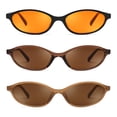thumbnail image 1 of Gafas de sol FEISEDY retro ovaladas con diseño ojo de gato para mujer B0257, 1 of 6