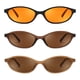 thumbnail image 1 of Gafas de sol FEISEDY retro ovaladas con diseño ojo de gato para mujer B0257, 1 of 6