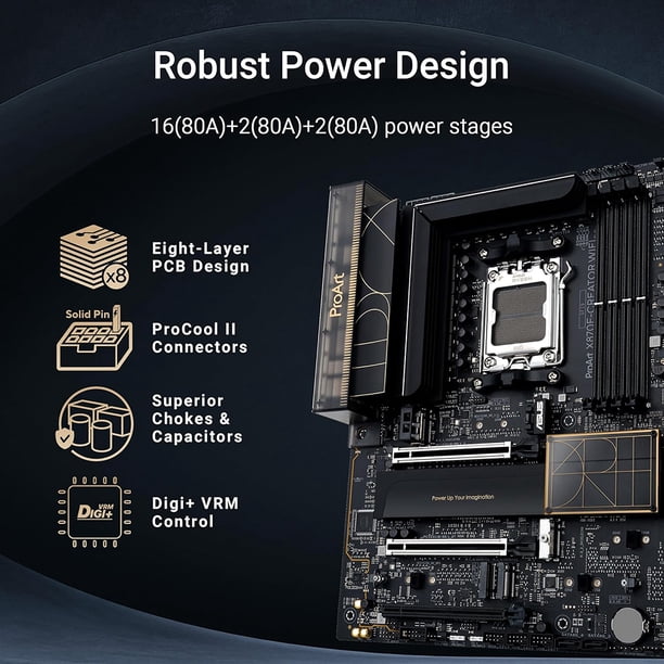 ASUS ProArt X870E-Creator WiFi AMD AM5 ATX Motherboard, PCIe 5.0