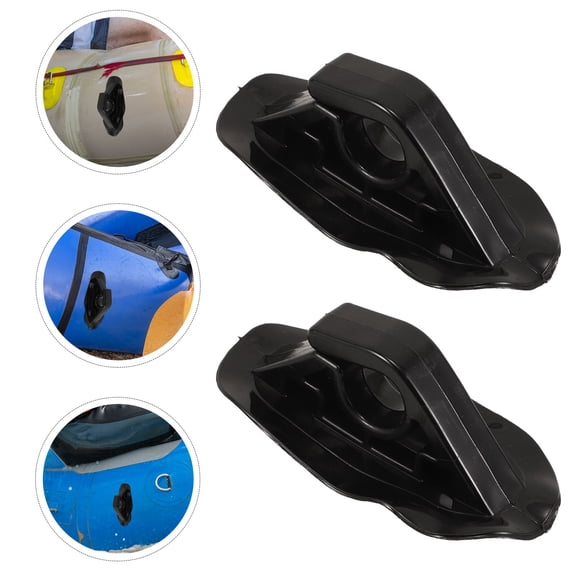 PENIKOKO 2Pcs Kayak Paddle Holder for Boating Adventures Water Sports Black PVC 4.7x2.3x1.6in