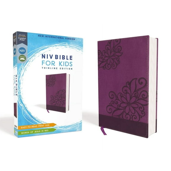 Niv, Bible for Kids, Leathersoft, Purple, Red Letter, Comfort Print: Thinline Edition, (Hardcover)