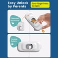 thumbnail image 2 of Cabinet Fridge Locks Baby Proofing, 6 Pack Child Proof Cabinet Refrigerator Locks, Baby Child Safety Frigerator Locks, 2 of 8