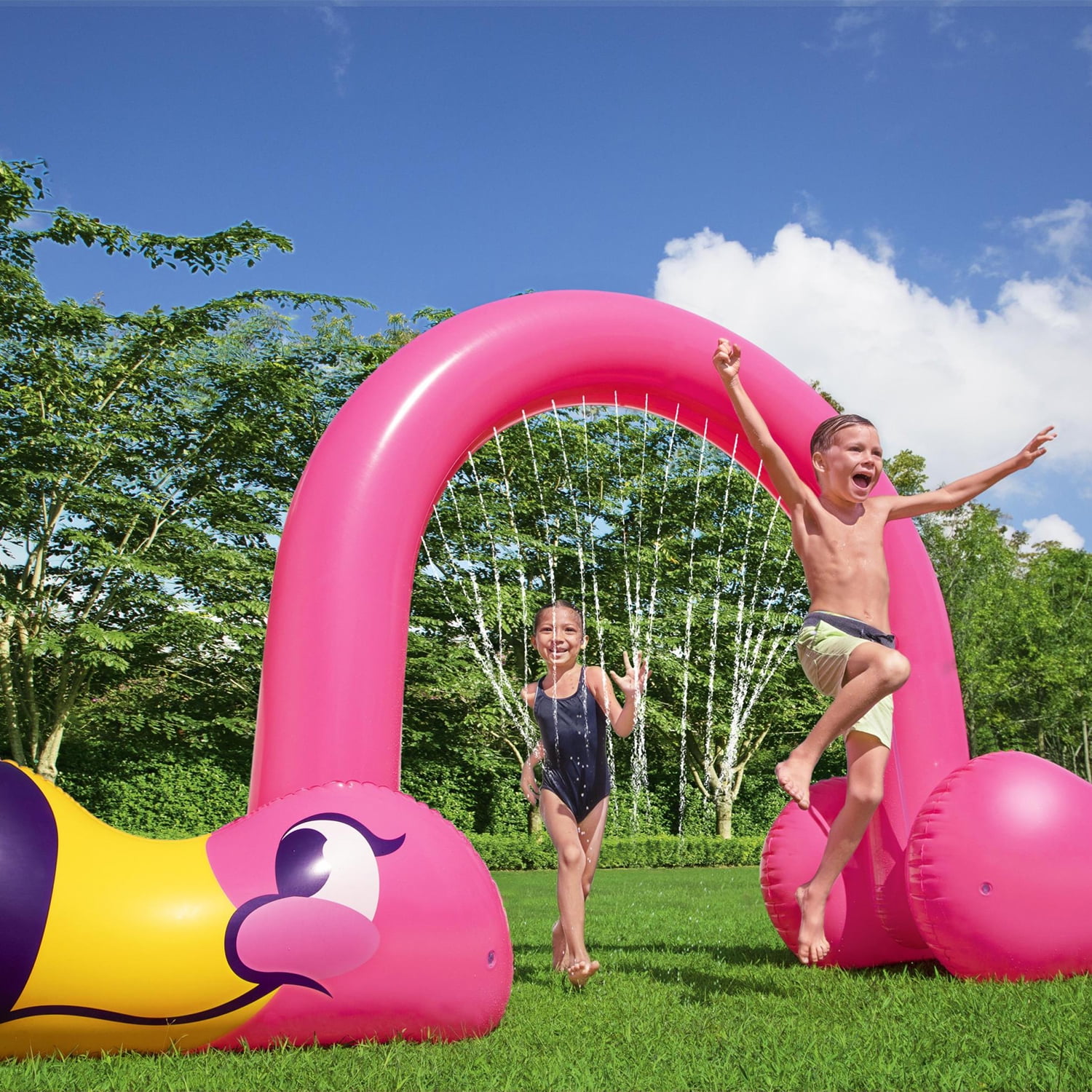 Jumbo inflatable hotsell pink flamingo
