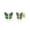 Green, variant on Mother of Pearl and Cubic Zirconia Butterfly Stud Earrings in 925 Sterling Silver with Rose Gold Plating with Friction Back by Lavari Jewelers