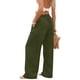 thumbnail image 4 of Pincandy Women's Solid Color Stretch Denim Leggings - 2 Pockets, Loose Wide Leg Fit, Perfect for Gym, Workout & Casual Wear, 4 of 7