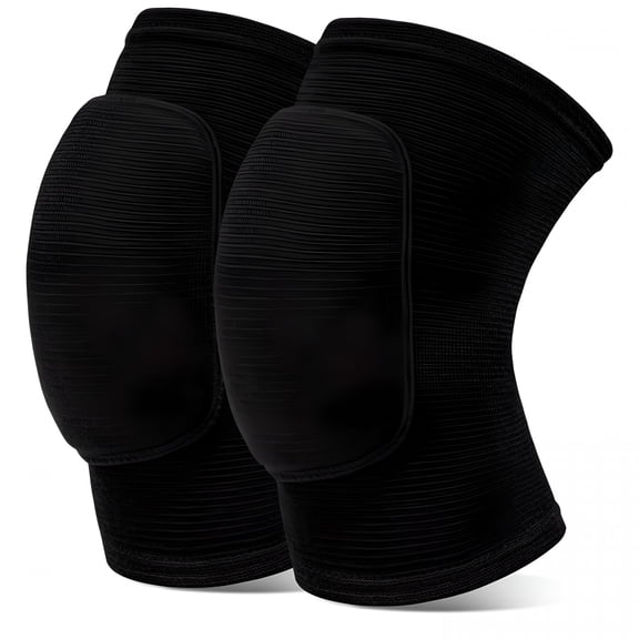XIRQI Volleyball Knee Pads knee brace,Soft and Breathable Knee Pads for Volleyball, Dancing, Football, Yoga, Basketball, and Skating - Protective Knee Pads for Adults and Kids (Black, Small)