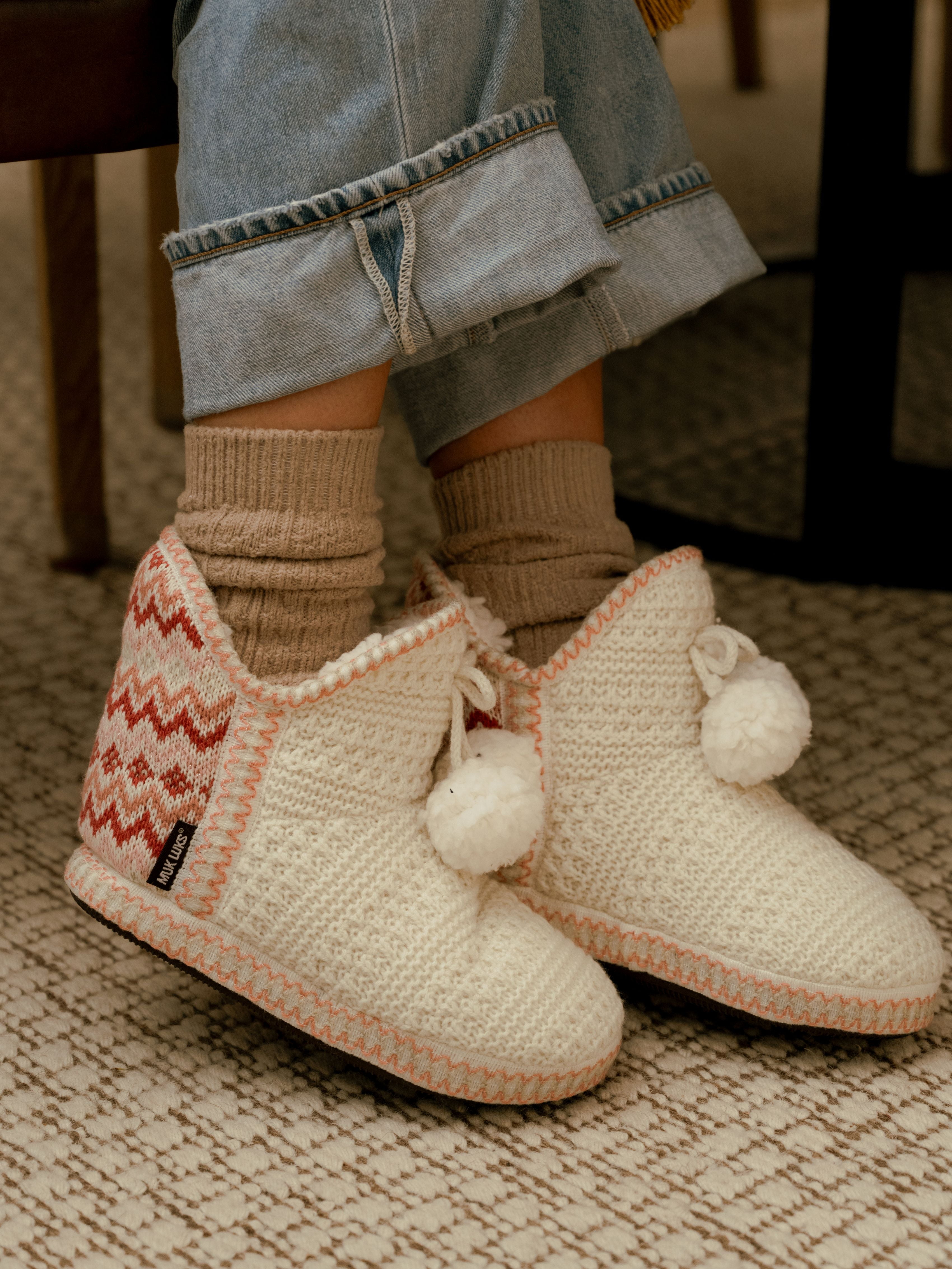MUK LUKS Women's Aaliyah Bootie Slipper, Wide Width Available