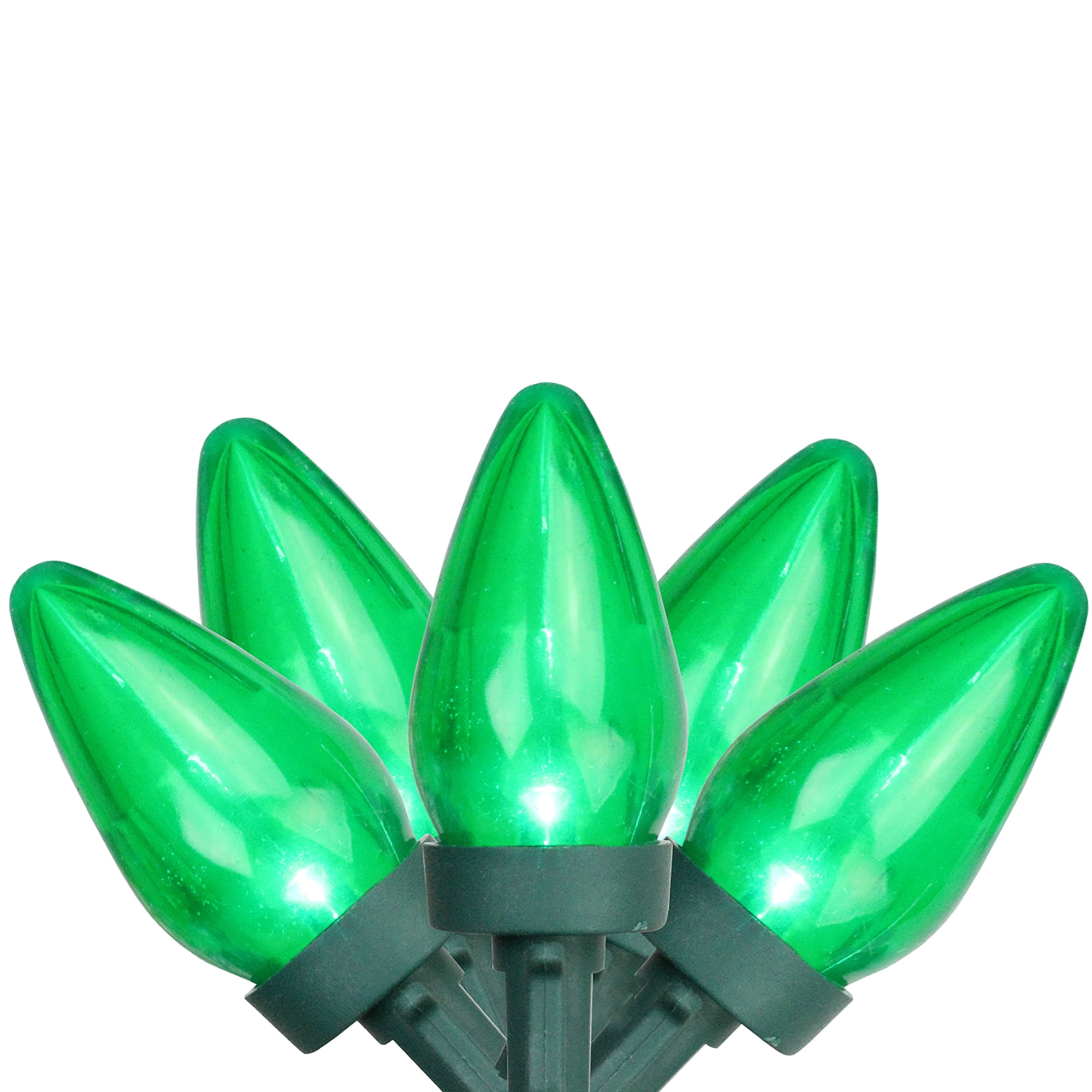 Northlight 25ct LED C7 Christmas Lights Green 16' Green Wire