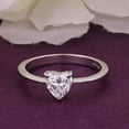 thumbnail image 4 of 1.00CT Simulated Diamond Heart Cut Solitaire Women's Engagement Ring 14K White Gold Plated 925 Silver, 4 of 4