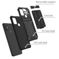 thumbnail image 2 of for Motorola Moto G30 6.5 inch Wallet Case, with Credit Card Holder Stand Kickstand Slim Rugged Shockproof Heavy Duty Defender Armor Military Grade Protective Phone Case - Black, 2 of 9