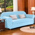 thumbnail image 2 of Subrtex Sofa Slipcovers Stretch Couch Protector Covers 2-Piece Spandex Printing Furniture Cover Home Decor(Sofa,Blue), 2 of 6
