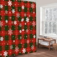 thumbnail image 3 of 3pcs Christmas Plaid Shower Curtain Scottish Tartan Farmhouse Bathroom Shower Curtains for Bathtub Decoration, Red and Green Shower Curtain, Holiday Decor, Christmas Gift, 3 of 5