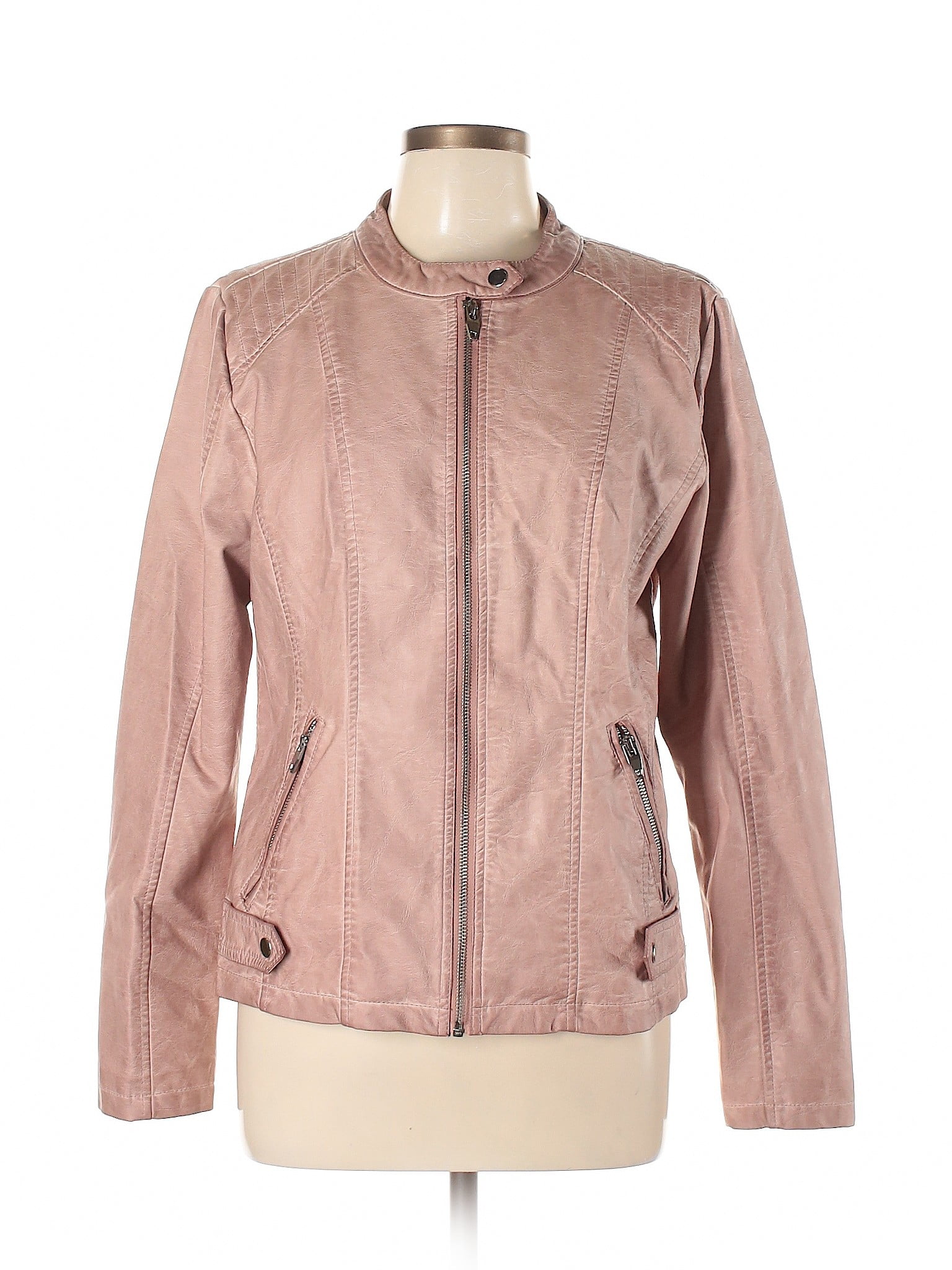 Sebby PreOwned Sebby Collection Women's Size L Faux Leather Jacket