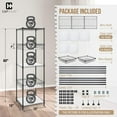 thumbnail image 3 of CAPHAUS Black Adjustable Height 5-Tier Wire Shelving Unit, 3 of 10