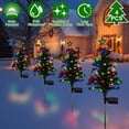 thumbnail image 3 of Moclever 4Pack Outdoor Solar Christmas Tree Lights, Christmas Lights Garden Decorations with Constant and Flashing Modes IP65 Waterproof for Pathway Patio Landscape, 3 of 11