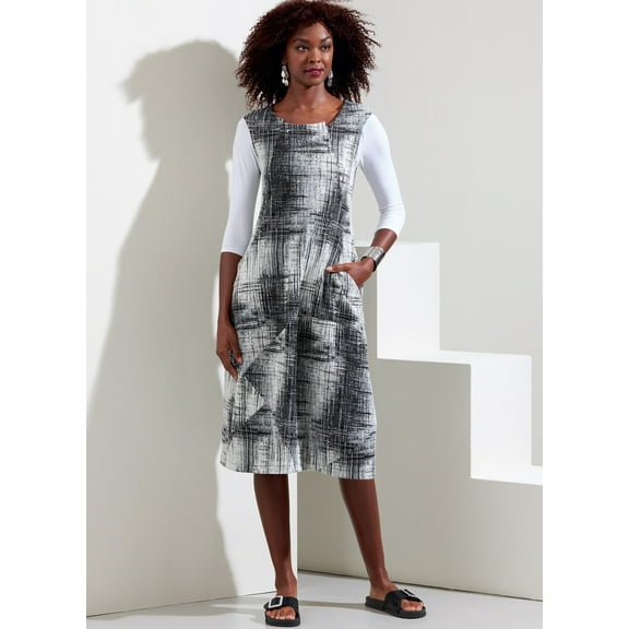 Vogue Sewing Pattern V1860 - Misses' Dress and Knit Top, Size: A5 (6-8-10-12-14)