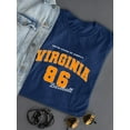 thumbnail image 3 of Virginia 86 Retro Sports T-Shirt Women -Image by Shutterstock, Female x-Large, 3 of 4
