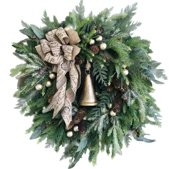 Christmas Wreath Door Wreath Christmas Decoration Wreath Artificial Garland Wall Wreath for Porch Garden Wall Easter Winter Outdoor Indoor Home Office Decoratio
