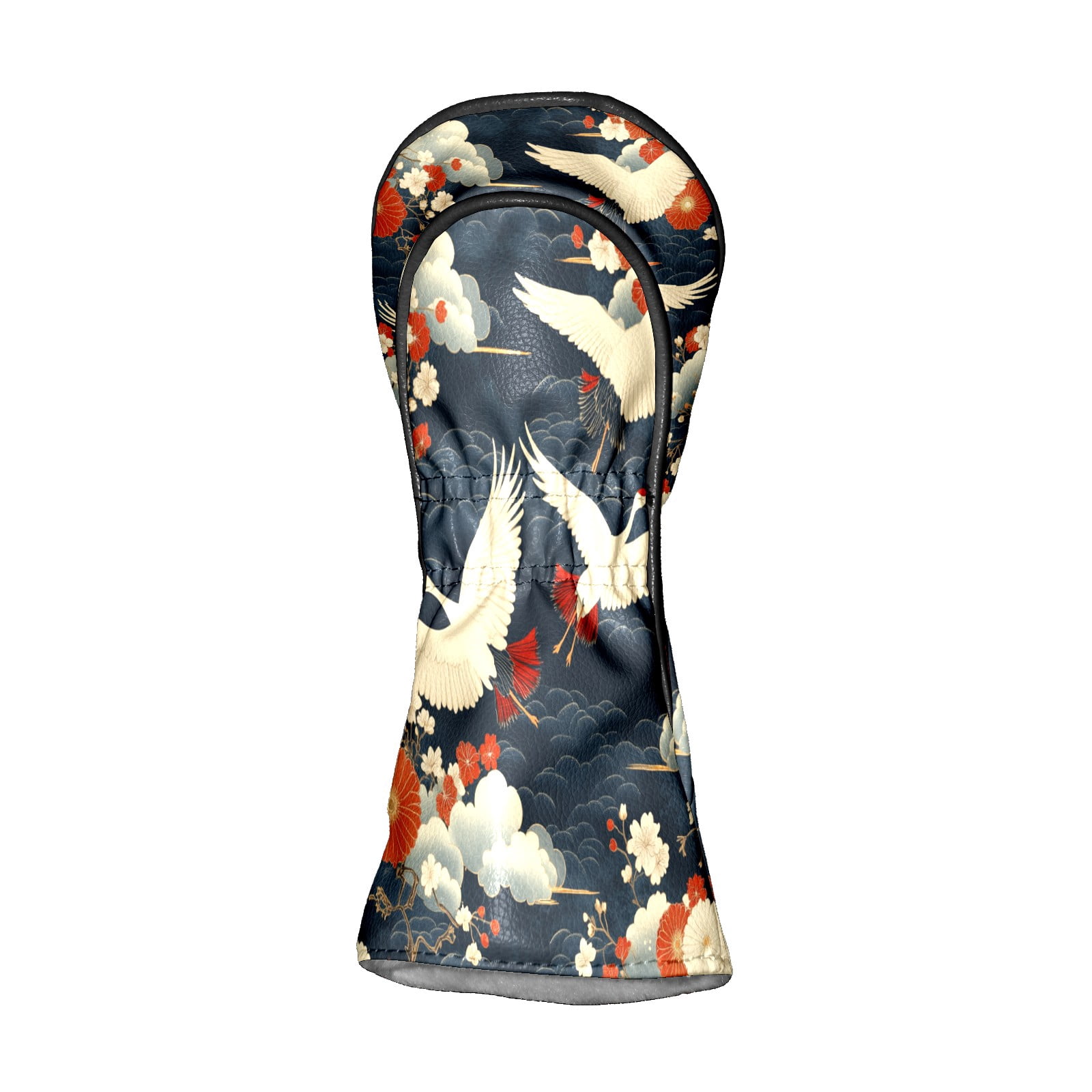 Golf Club Covers PU Leather Waterproof Head Covers for Fairway Woods Hybrids Cranes White Clouds