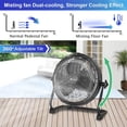 thumbnail image 3 of Achazel 12" Portable Misting Fan 1950 CFM Rechargeable Outdoor Floor Fan 15600mAh Battery Powered for Outside Travel Backyard Patio Tent Picnic, 3 of 8