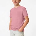 thumbnail image 6 of Vornjynx Boys Short Sleeve T-Shirt Crew Neck with Pocket Short Sleeve Casual Summer Comfort Tee Pink Size 10, 6 of 8
