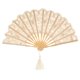 thumbnail image 5 of Ventilador de mano Sunnimix estilo chino encaje plegable beige, 5 of 8