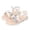 White, variant on REDARER Girls Flat Sandals Rainbow Glitter Heart Decor Adjustable Ankle Strap Cushioned Sole Summer Beach Casual Princess Party Walking Shoes,4-4.5 Years