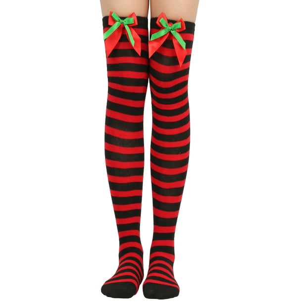 Xiao Hua 1 par de calcetines por encima de la rodilla, hasta la rodilla, para mujer, para cosplay, uso diario, color rojo