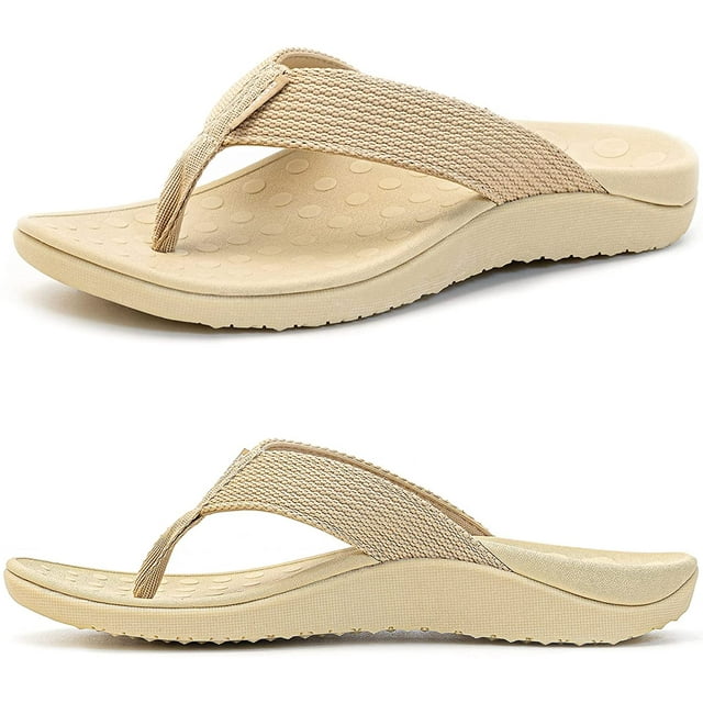 Movego Womens Orthotic Flips Flops Sandals, Plantar Fasciitis Arch