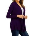 thumbnail image 3 of Nlife Women Long Sleeve Open Front Asymmetric Hem Solid Color Cardigan, 3 of 3