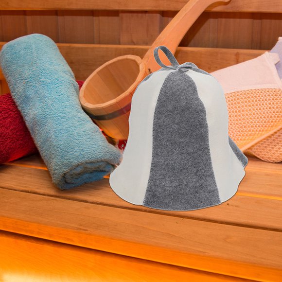 MERRYHAPY 3Pcs Bath Sauna Hats Felt Material Thick Comfortable Protective Unisex Caps for Spa
