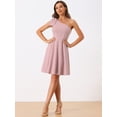 thumbnail image 4 of Disfraz de Navidad Allegra K Vestido de Fiesta Cóctel Rosa XL, 4 of 6