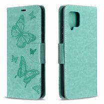 Dteck Case For Samsung Galaxy A42 5G Premium PU Leather Flip Wallet Case Embossed Full Body Protection Flip Stand Card Holder Magnetic Cover , green