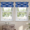thumbnail image 2 of LALILO Kitchen Curtain Valance Blue Paisley Ethnic Rod Pocket Window Curtain 52"x 18" Set of 2, 2 of 6