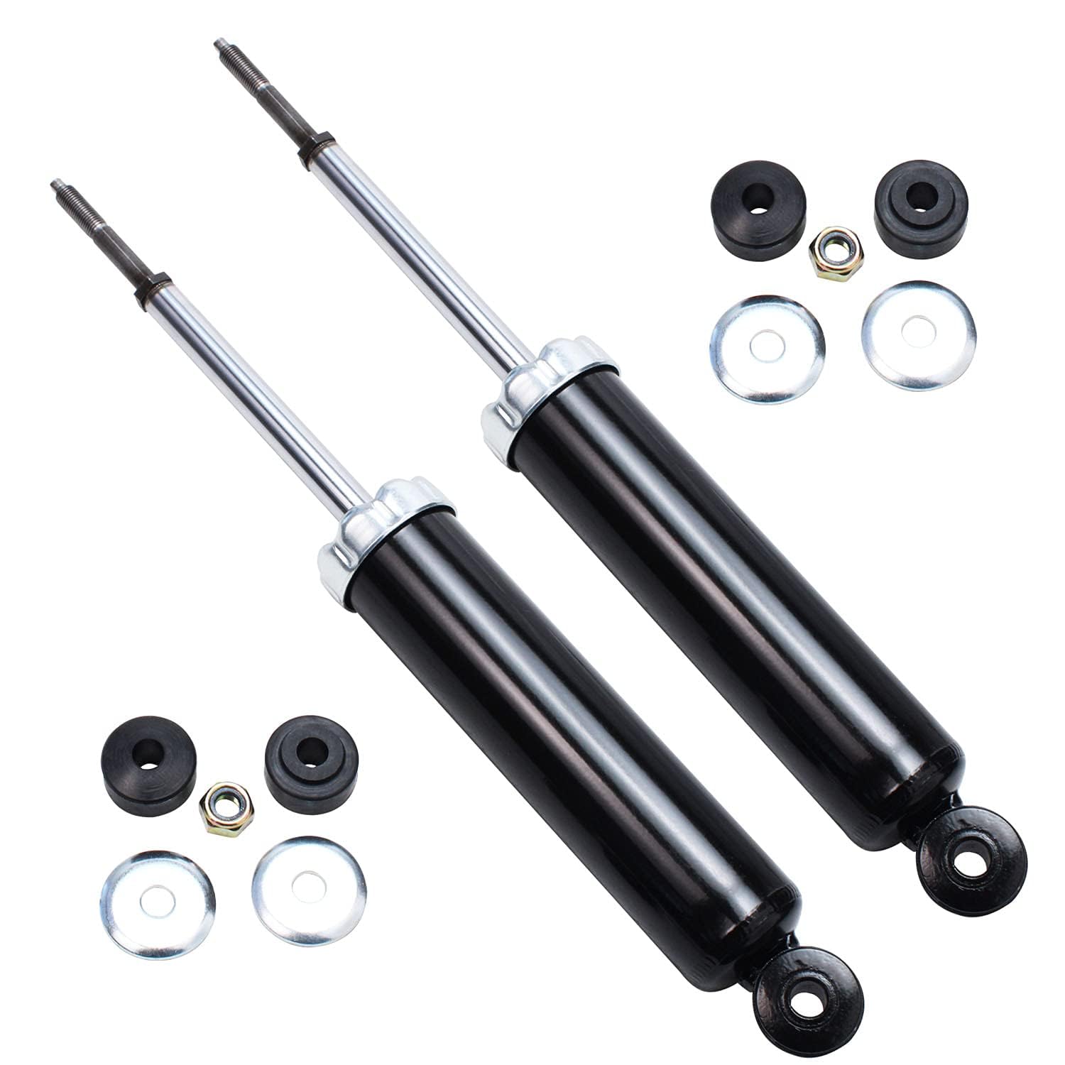 Detroit Axle - 4WD Front End Suspension Kit for 2000-2004 Dodge Dakota, 2000-2003 Durango, 2 Upper Control Arms w/Ball Joints 2 Shock Absorbers Assembly 2001 2002 Replacement