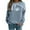 Light Blue, variant on Jsaierl Womens Crewneck Sweatshirts Plus Size Cute Horse Print Sweatshirt Top Long Sleeve Lightweight Fall Pullover Sweatshirts