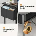 thumbnail image 3 of Computer Desk with Drawers Study Writing Table with Storage Bag Headphone Hook Adjustable Feet for Home Office Small Spaces, 3 of 8