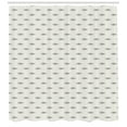 thumbnail image 3 of Ambesonne Fish Shower Curtain, Minimalist Fish Bones Skeleton, 69"Wx84"L, Black and Coconut, 3 of 3