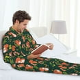 thumbnail image 6 of Balery Forest Squirrel Pattern Pajama Sets for Men Long Sleeve 2 Piece Sleepwear Loungewear Sets Soft PJ's with Pockets Long Sleeve Comfy Pj Sets-XX-Large, 6 of 7