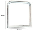 thumbnail image 4 of Arched Molded Design Wooden Frame Mirror, Cherry Brown and Silver, 4 of 5