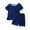 Navy, variant on oqasdz Child Kids Girls Pajamas Short Sleeve Silk Soft Sleepwear Tops and Shorts Thin Breathable Homewear Pajama Set Size 2 Y-3 Y