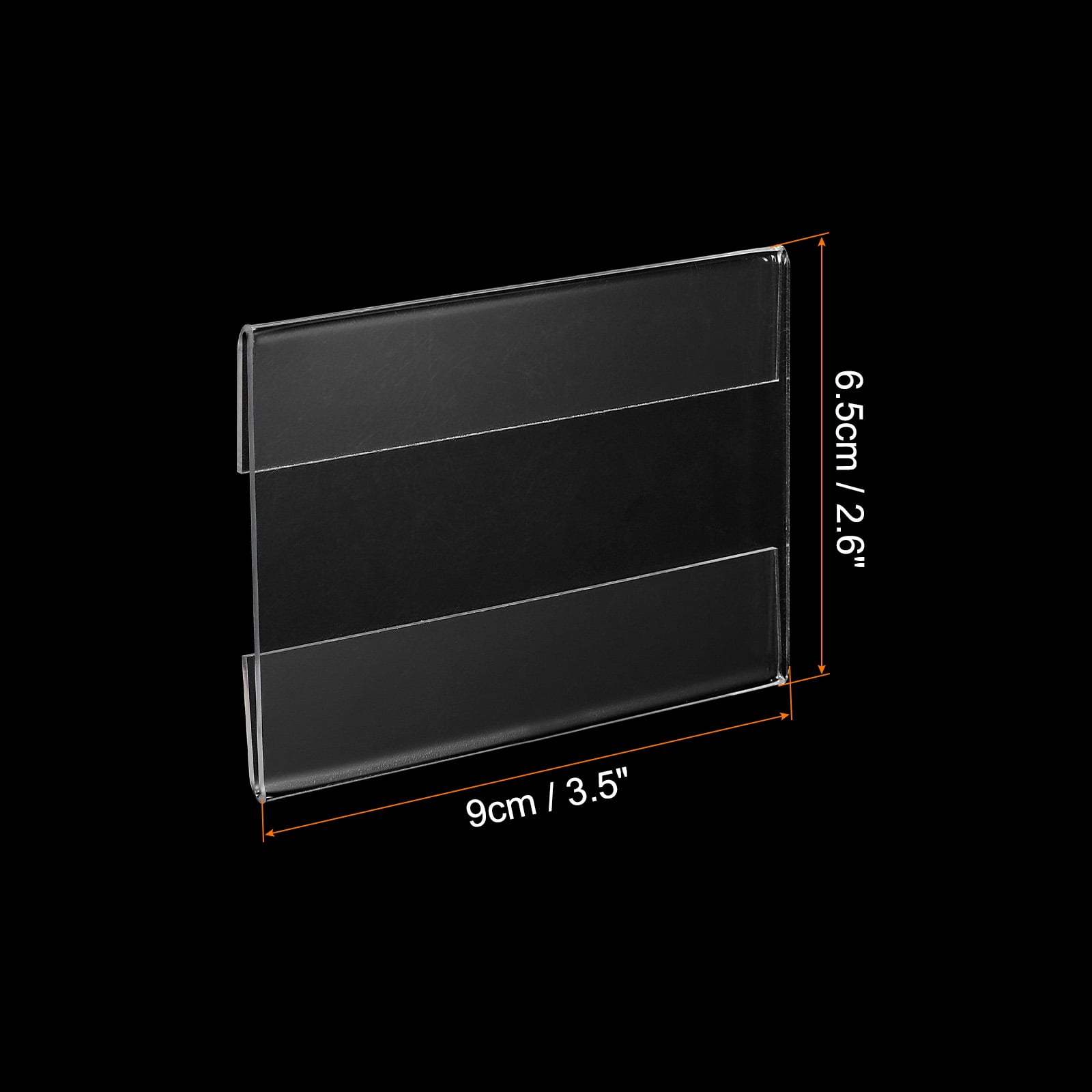 Unique Bargains Wall Mount Acrylic Sign Holder with Tape Adhesive for Displaying 2.5"x3.5"