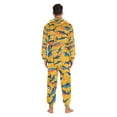 thumbnail image 4 of FORMRS Onesies Pajama for Adults Unisex Hoodie Winter Jumpsuit One Piece Sleepwear, Sizes S-2XL, Yellow Sardines Pattern, 4 of 7