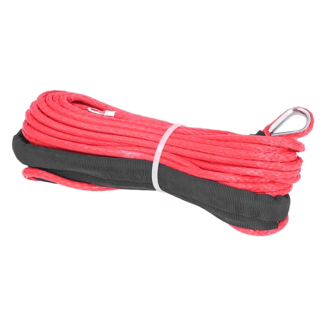 Câble de Treuil 4.8mmx15m Fibre Synthétique 5500lbs Résistance à la Rupture Étanche pour ATV UTV Remorque