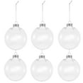 thumbnail image 1 of 6 adornos navideños de plástico, esferas planas transparentes de 10 cm, rellenables, para colgar en el árbol de Navidad. Discos planos para manualidades, decoración navideña y bodas. Transparentes., 1 of 7